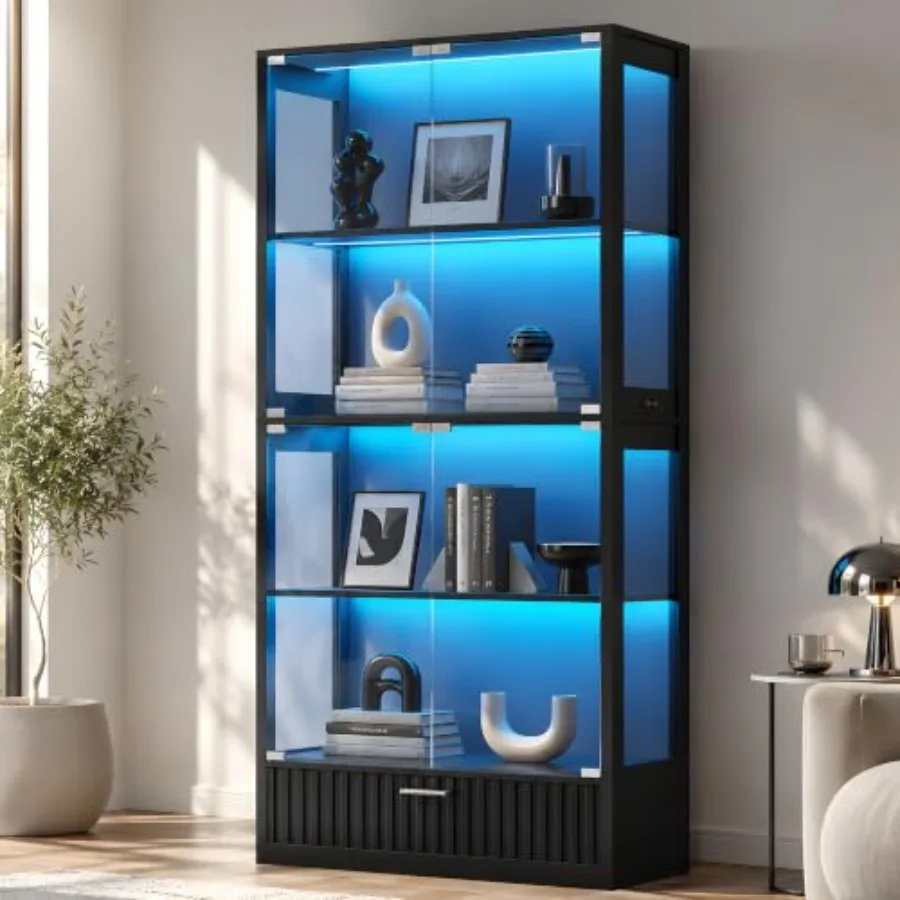 Glass Cabinet Display - 66 Display Cabinet with Glass Doors