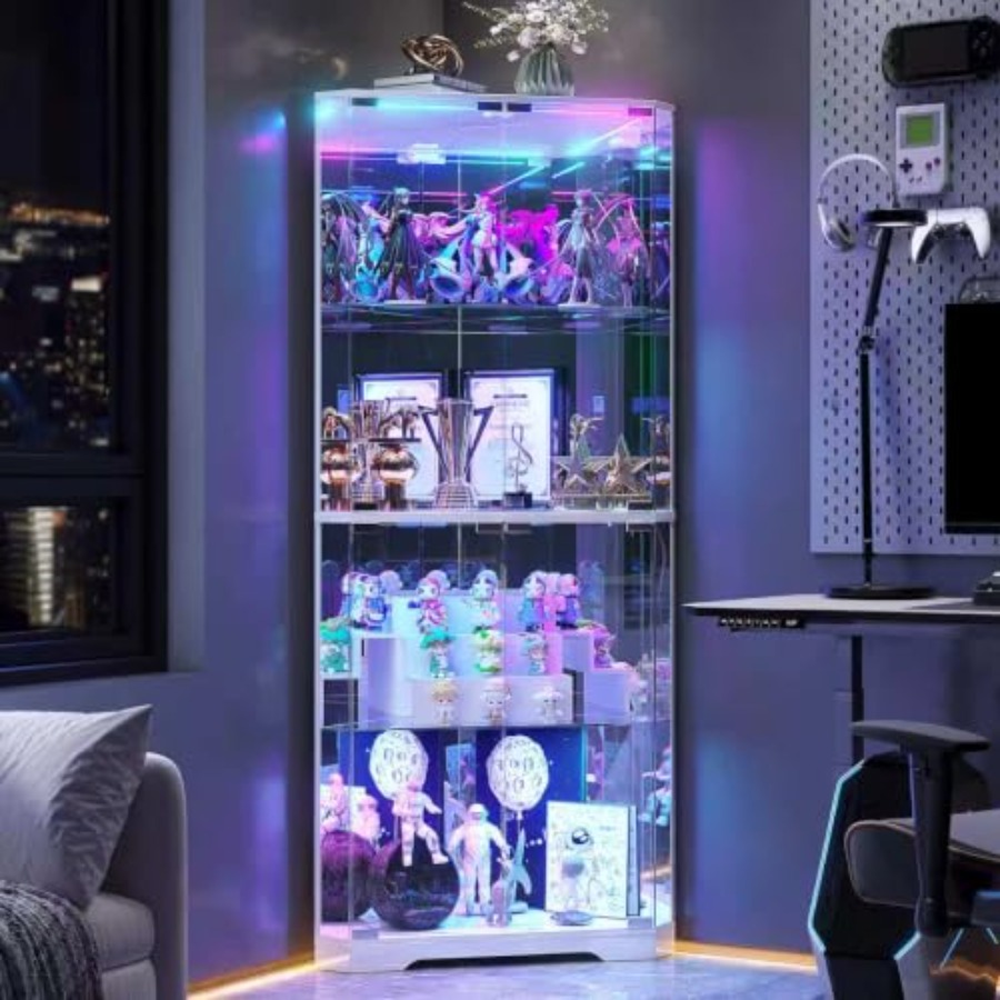 64.7 Tall Corner Display Cabin - Glass Cabinet Display review and price
