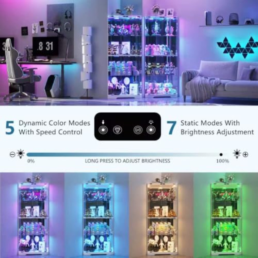 64.7 Tall Corner Display Cabin - Glass Cabinet Display review and price