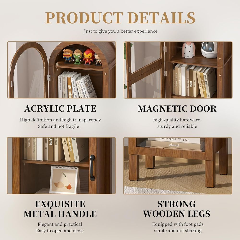 64.17 in Tall Arched Display C - Glass Cabinet Display review and price