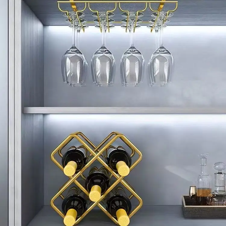 5 Grid Iron Metal Wine Rack Re - Glass Cabinet Display review and price