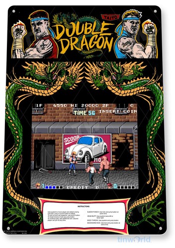 Double Dragon Arcade Sign, Cla - Arcade Games & Vending Co review and price