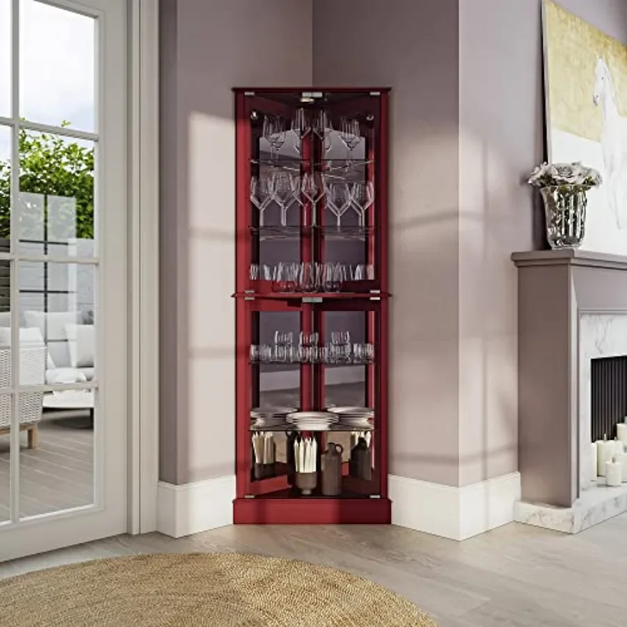 Lighted Corner Display Curio C - Glass Cabinet Display review and price