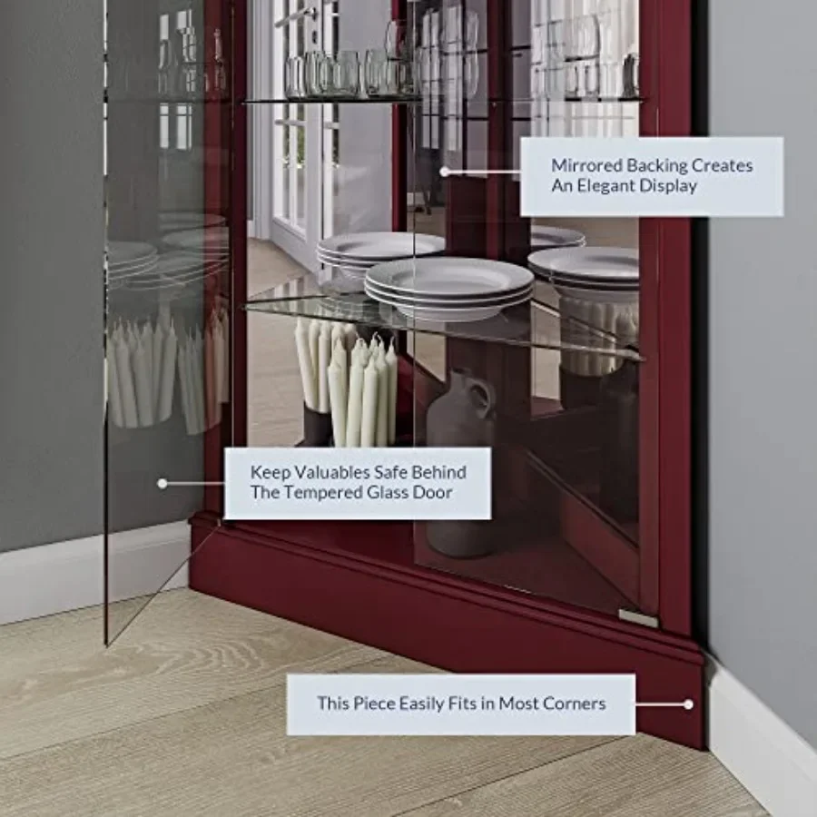 Lighted Corner Display Curio C - Glass Cabinet Display review and price