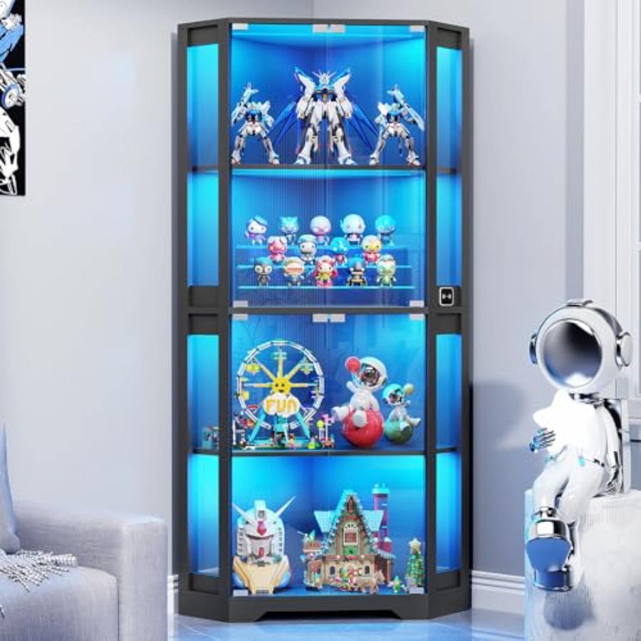 Lighted Corner Display Cabinet - Glass Cabinet Display review and price