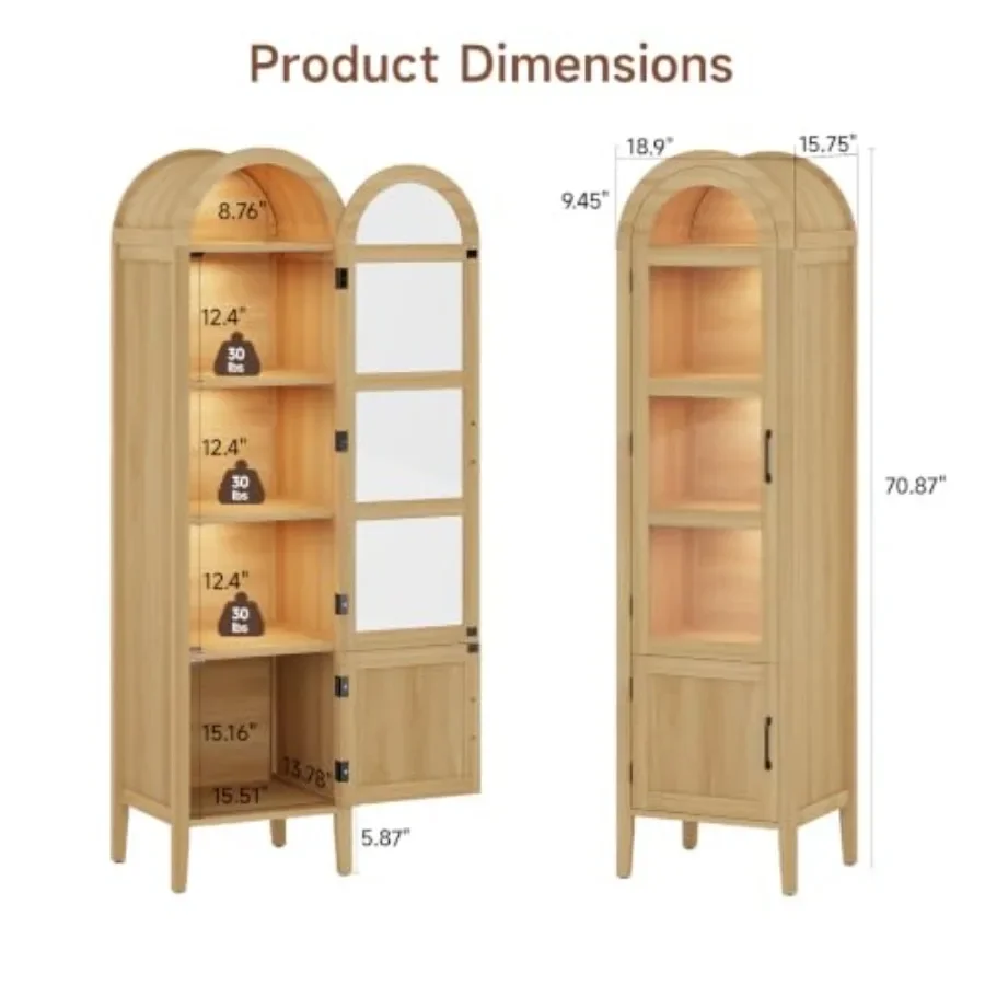 71 Narrow Arched Display Cabin - Glass Cabinet Display review and price