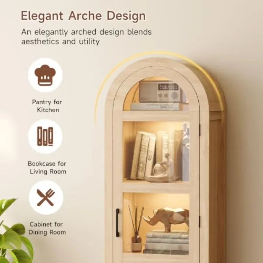 71 Narrow Arched Display Cabin - Glass Cabinet Display review and price