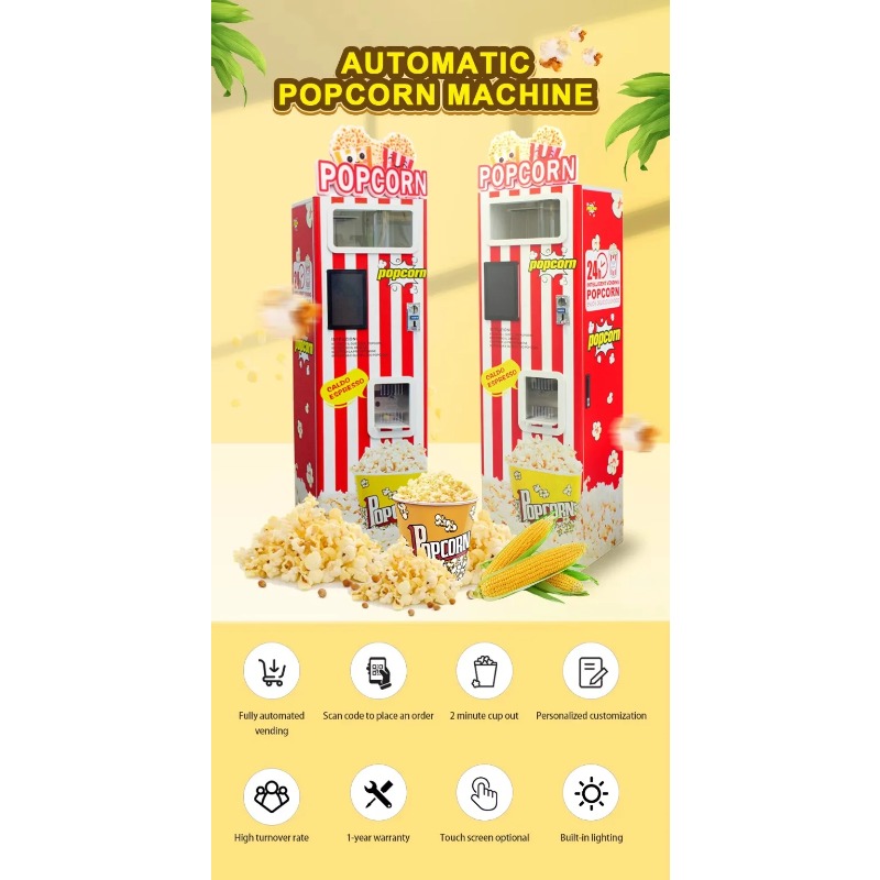 Customized New Automatic Popco - Popcorn Vending Machine review and price