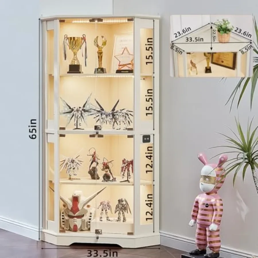 Farmhouse Corner Display Cabin - Glass Cabinet Display review and price