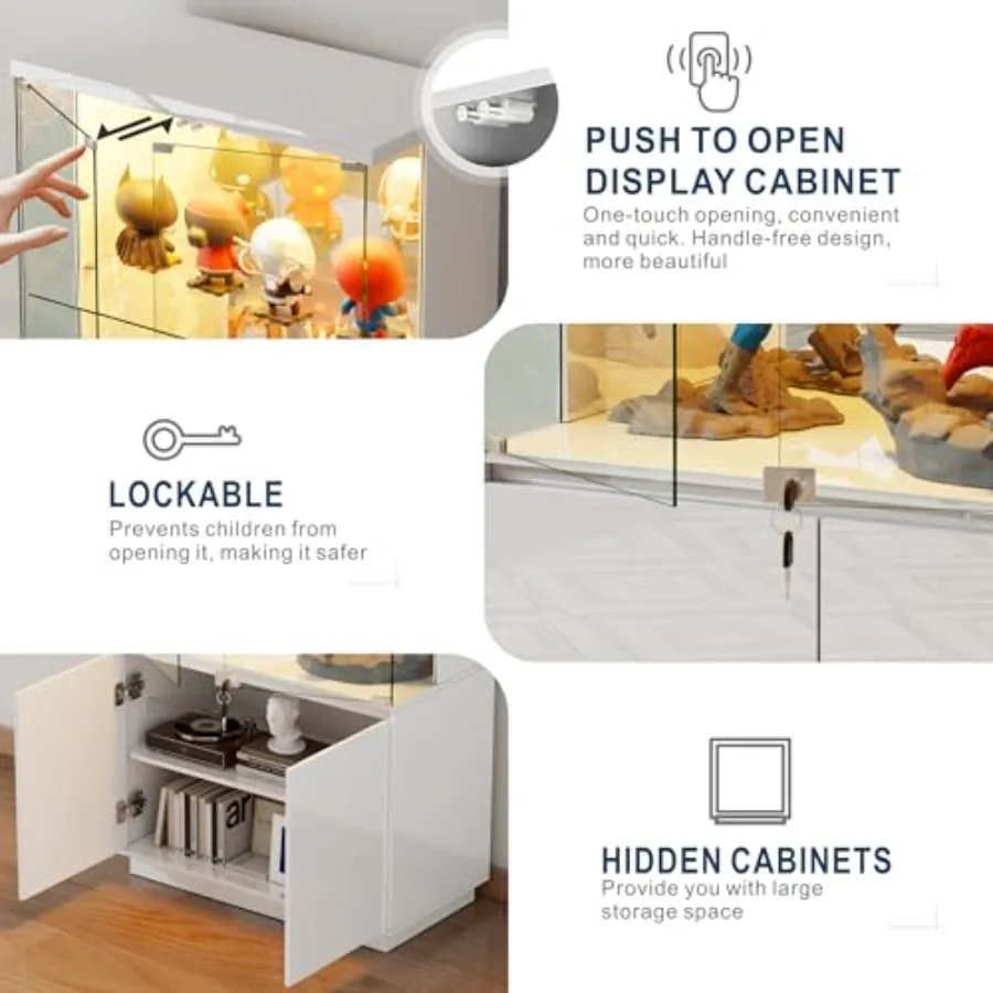 71 Lockable LED Glass Display  - Glass Cabinet Display review and price