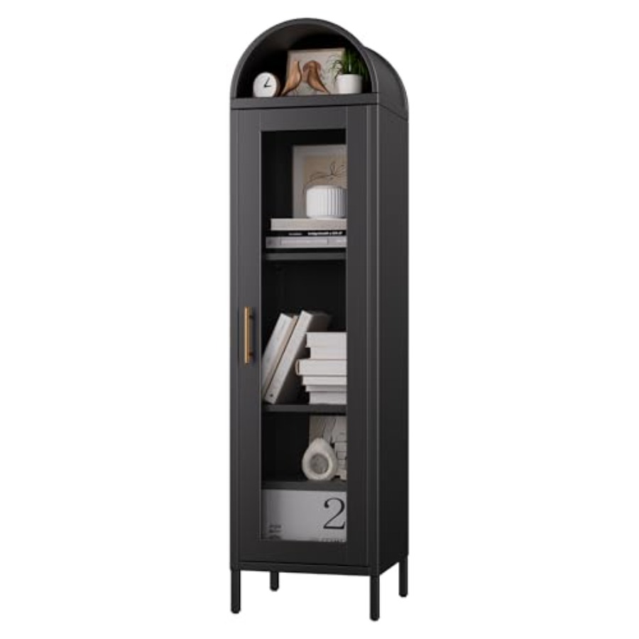 Narrow Metal Arched Display Ca - Glass Cabinet Display review and price