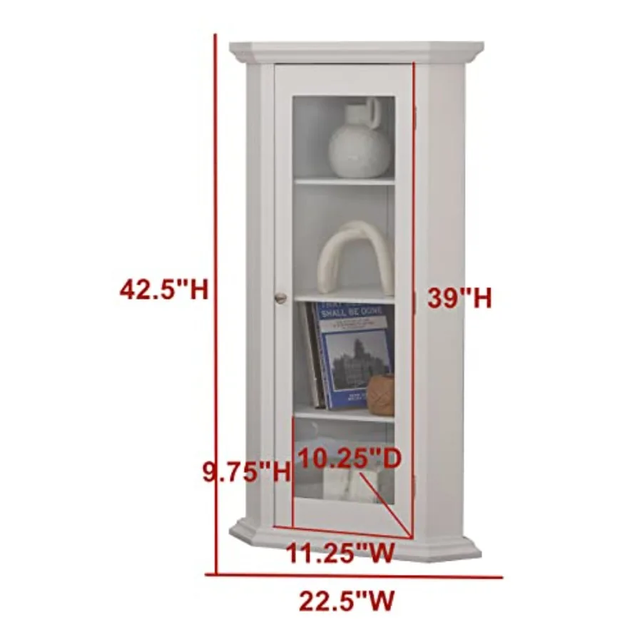 Corner Accent Display Wood Cur - Glass Cabinet Display review and price
